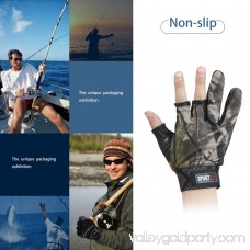 3 Cut Neoprene Fishing Gloves Strong Elasticity Anti-slip Windproof Lure Gloves for Fishing Hunting Riding Cycling